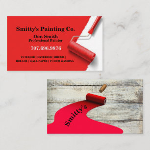 Red Paint & Roller Painting Company Visitkort