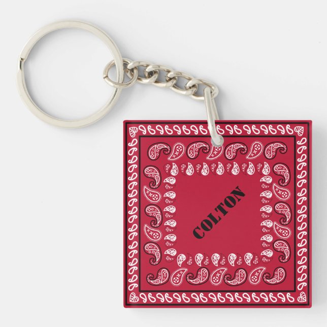 Red Paisley Bandana Personlig (Framsidan)