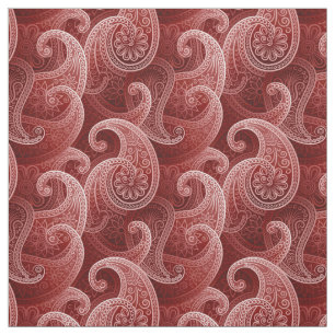 Red Paisley Exotic Mönster Tyg
