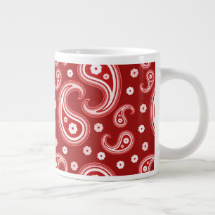 Red Paisley Jumbo Mugg