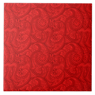 Red Paisley Kakelplatta