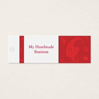 Red Paisley Märkre Litet Visitkort
