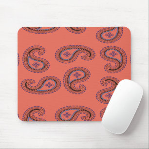 Red paisley mönster musmatta
