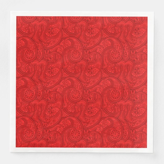 Red Paisley Pappersservett (Framsida)