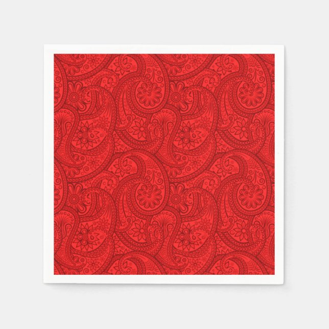 Red Paisley Pappersservett (Framsidan)