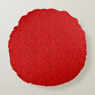 Red Paisley Rund Kudde