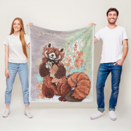 Red Panada Crystaline Vibes Art Fleecefilt