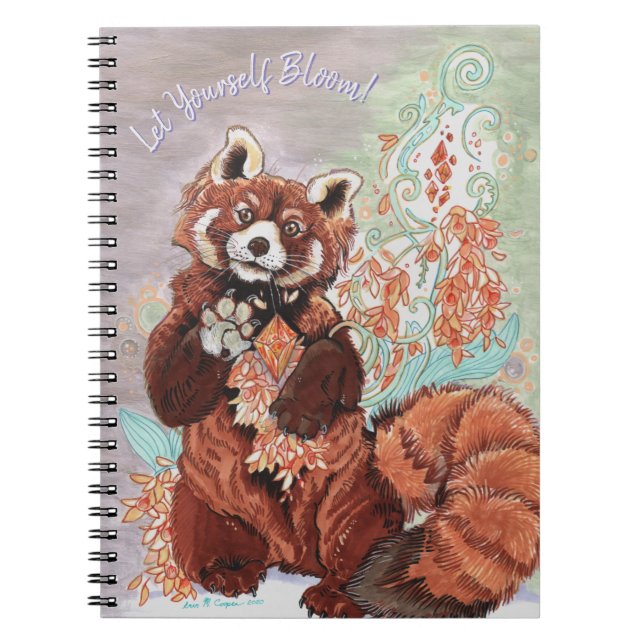 Red Panada Crystaline Vibes Art Planner Anteckningsbok (Framsidan)
