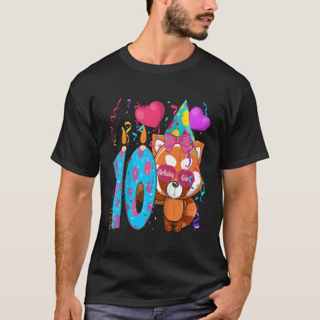 Red Panda 10Th 10 T Shirt (Framsida)