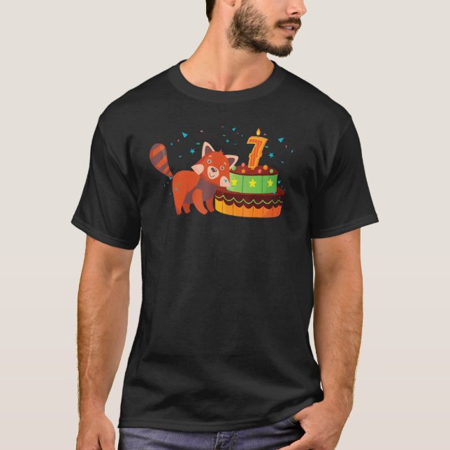 Red Panda 7:e Birthday Red Pandas Animal Graph T Shirt (Framsida)