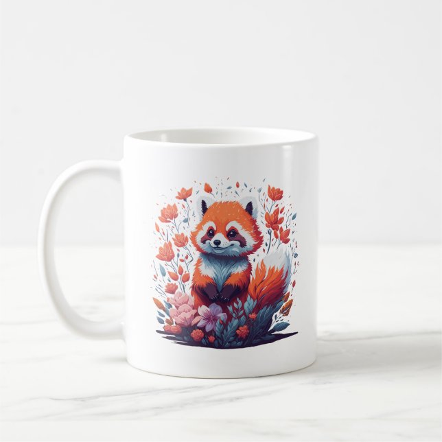 Red Panda Älskare Kaffemugg (Vänster)