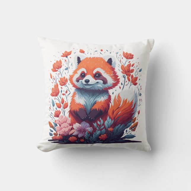 Red Panda Älskare Kudde (Framsida)