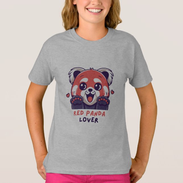 Red Panda Älskare T Shirt (Framsida)