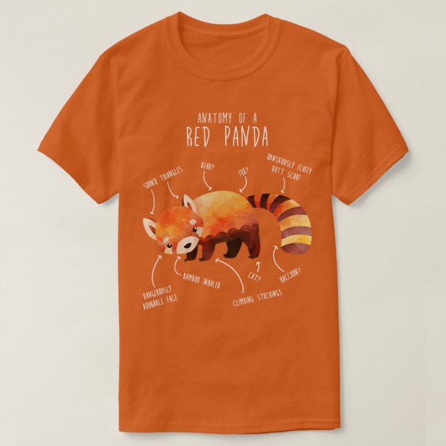 Red Panda Animal Anatomy 1 T Shirt (Design framsida)