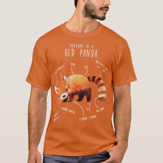 Red Panda Animal Anatomy 1 T Shirt