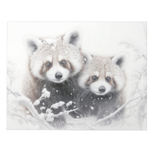 Red Panda Animal Discovery Vild Nature Bläck Sketc Anteckningsblock