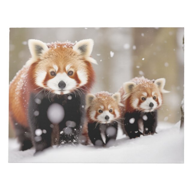 Red Panda Animal Family Wandering Nature Anteckningsblock (Framsida)