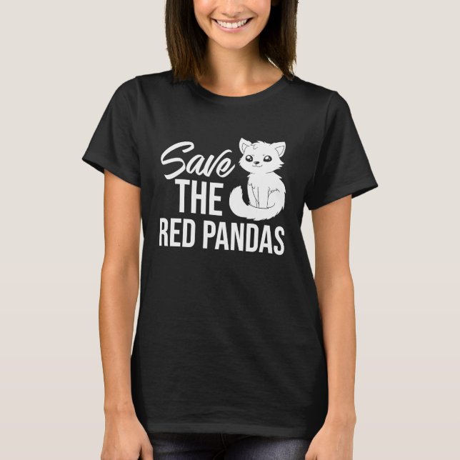 Red Panda Animal Habitat Svan T Shirt (Framsida)