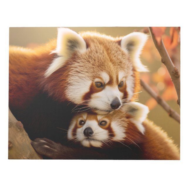 Red Panda Animal Vild Beauty Freedom Wilderness Anteckningsblock (Framsida)
