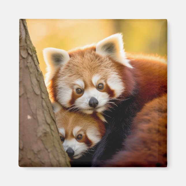 Red Panda Animal Vild Beauty Freedom Wilderness Magnet (Framsidan)