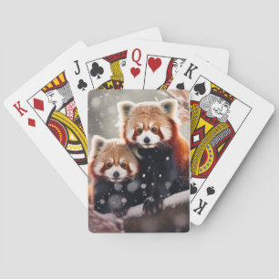 Red Panda Animal Wildlife Wilderness Colorful Art Casinokort