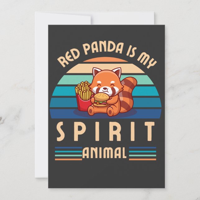 Red Panda är mitt spritdjur Julkort (Framsida)