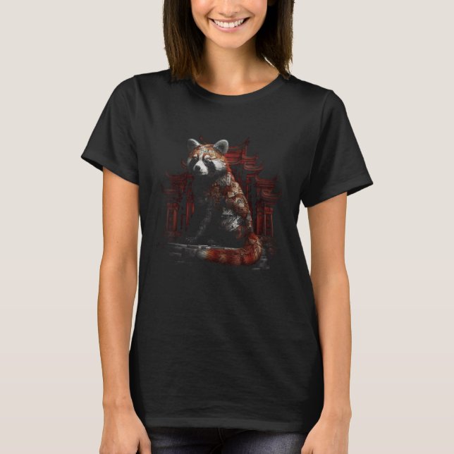 Red Panda Artwork Zoo Animal Red Panda 2 T Shirt (Framsida)