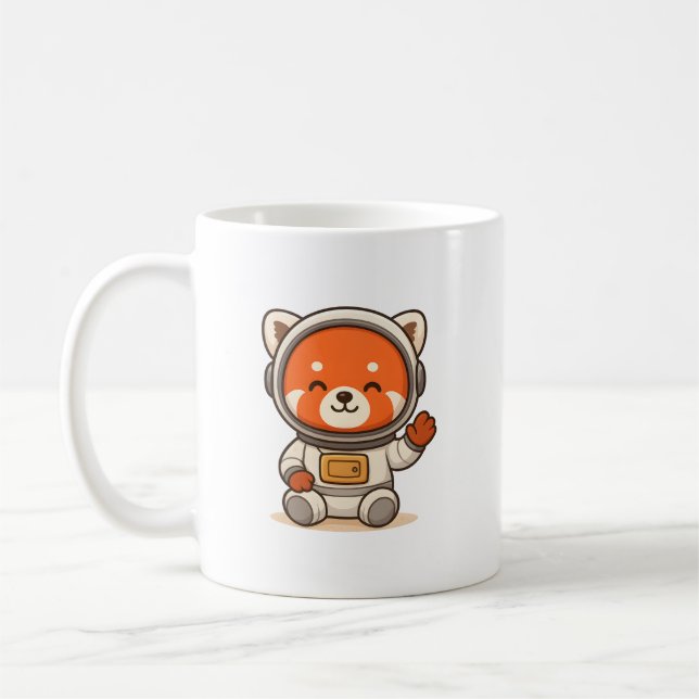 Red Panda Astronaut Mugg | Drinkprogramvaran för c (Vänster)