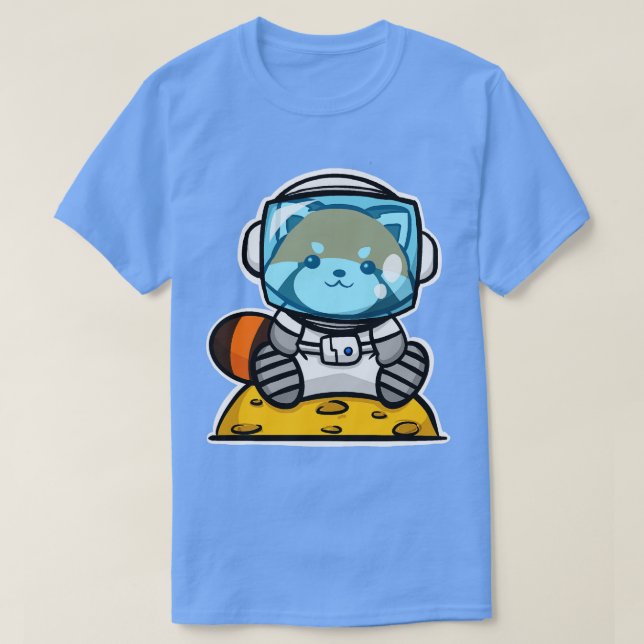 Red Panda Astronaut T Shirt (Design framsida)