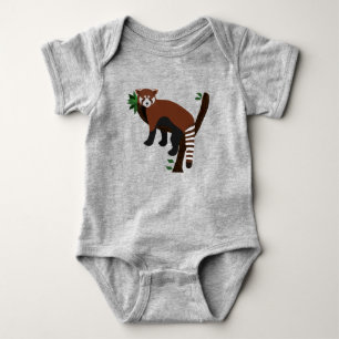 Red Panda Baby Bodykostdräkt T Shirt
