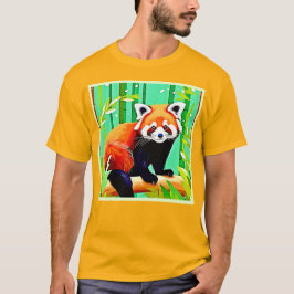 Red Panda Bamboo Forest T Shirt
