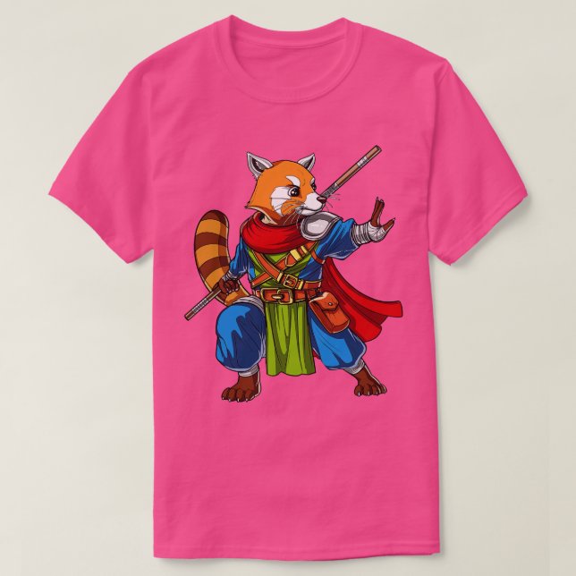 Red Panda Bear Ninja T Shirt (Design framsida)