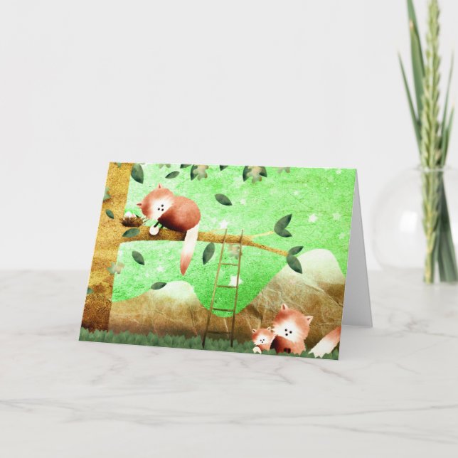 Red Panda-berget - hälsningskort Kort (Framsida)