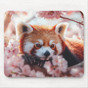 Red Panda Bland Cherry-Blommar Musmatta