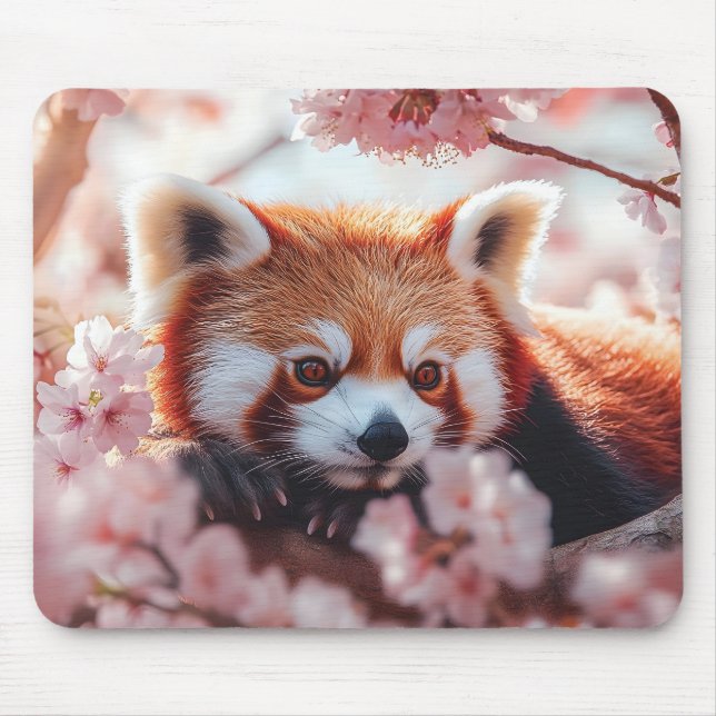 Red Panda Bland Cherry-Blommar Musmatta (Framsidan)