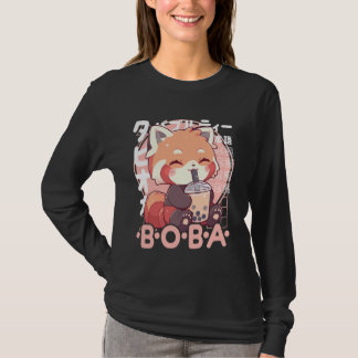 Red Panda Boba Tea Kawaii Bubble Tea Red Panda Ani T Shirt