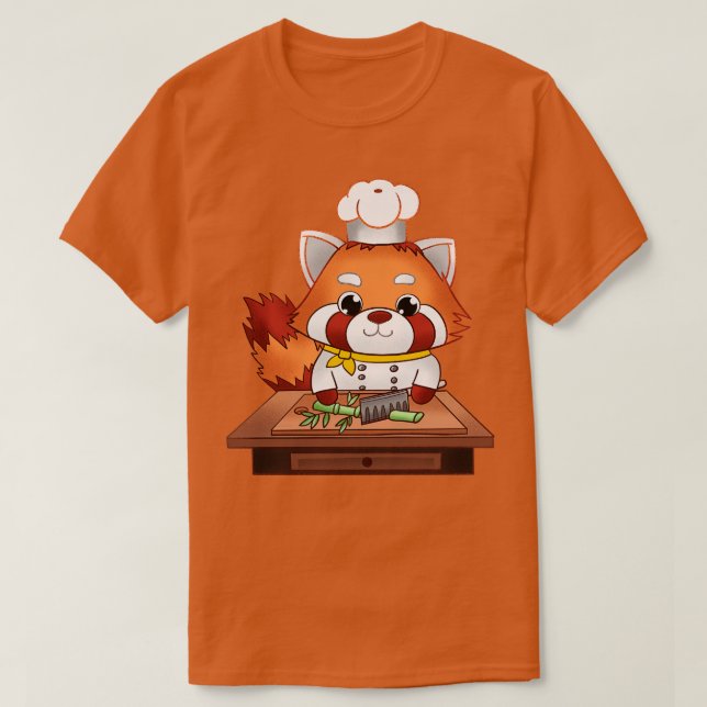 Red Panda Chef T Shirt (Design framsida)