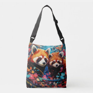 Red Panda Colorful Animal Enchanting Axelväska