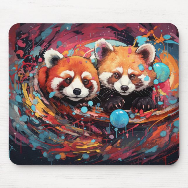 Red Panda Colorful Animal Enchanting Musmatta (Framsidan)