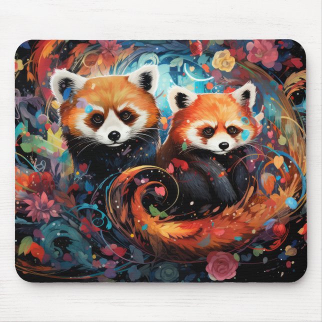 Red Panda Colorful Animal Enchanting Musmatta (Framsidan)