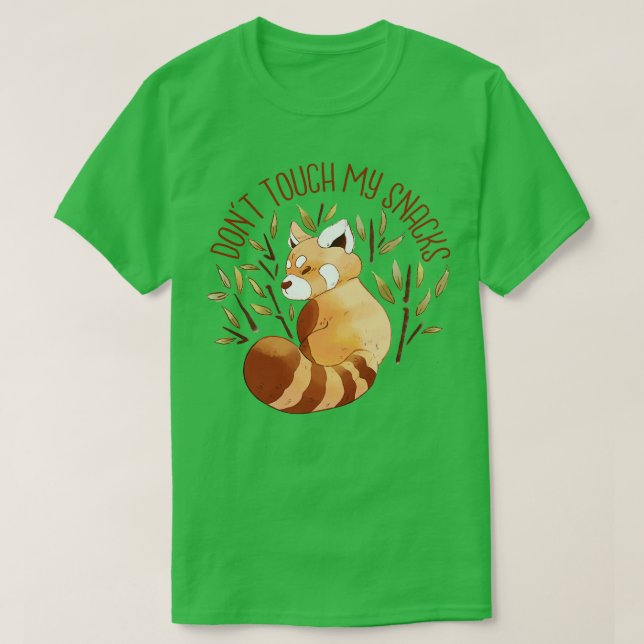 RED PANDA CUTE ANIMAL DONT TOUCH MY SNACKS T SHIRT (Design framsida)