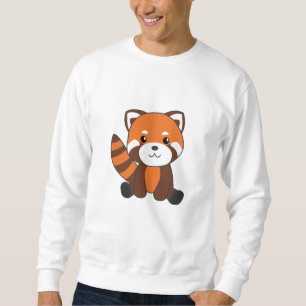 Red Panda Cute Animals För barn Kawaii Lång Ärmad Tröja