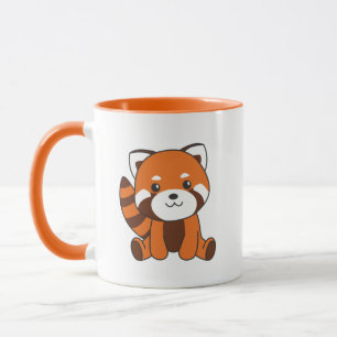 Red Panda Cute Animals För barn Kawaii Mugg
