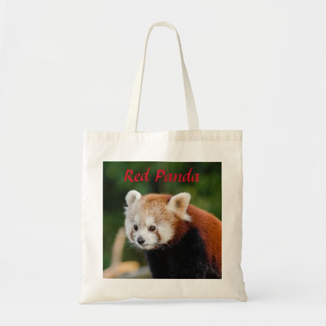 Red Panda Cute Photo Tygkasse (Framsidan)