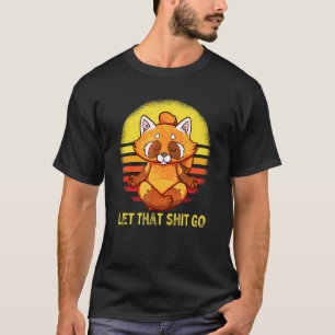 Red Panda Cute Yoga Meditation Pose Clothes Hund T Shirt