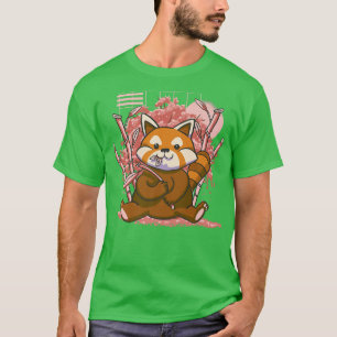 Red Panda Day Cherry Blommars Bloom Rosa Sakura Ba T Shirt