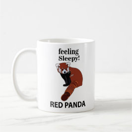 Red Panda Feeling Sömnig Funny Red Panda Kaffemugg
