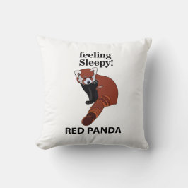 Red Panda Feeling Sömnig Funny Red Panda Kudde