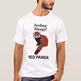 Red Panda Feeling Sömnig Funny Red Panda T Shirt