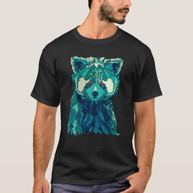 Red Panda Festival Skirt Music Geometric Style T Shirt (Framsida)